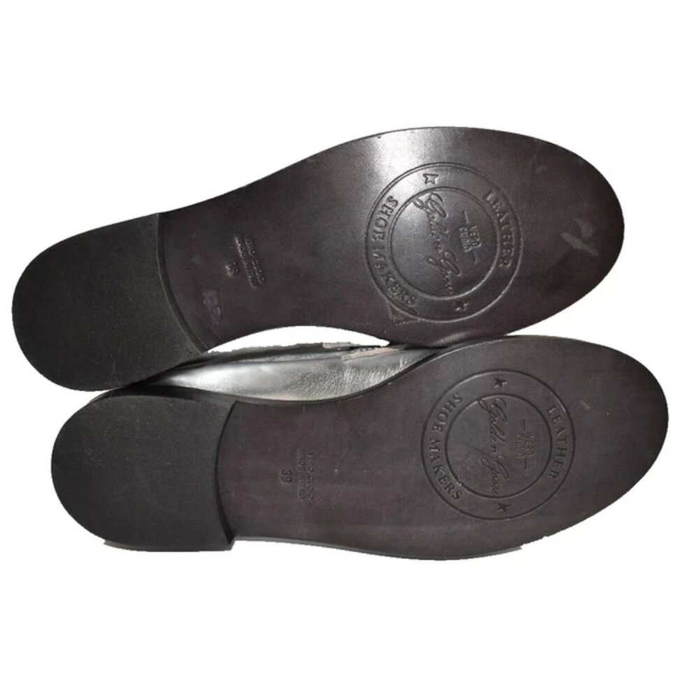 $550 GOLDEN GOOSE Jerry Loafer LEATHER SLIP ON SHOE Argento & Grigio 39 (MG8) - Picture 7 of 9
